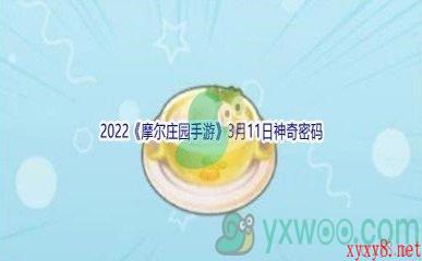 2022《摩尔庄园手游》3月11日神奇密码分享