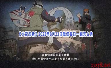 《火影忍者》2023年8月23日微信每日一题怎么选