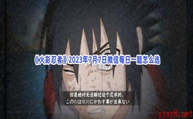 《火影忍者》2023年7月7日微信每日一题怎么选