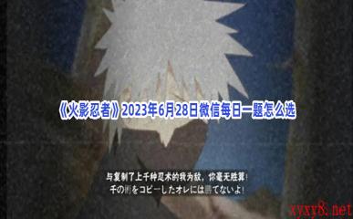 《火影忍者》2023年6月28日微信每日一题怎么选